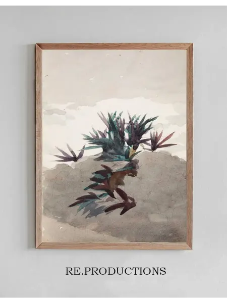 Re.productions Постер Hillside with Clumps of Maguey - Winslow Homer