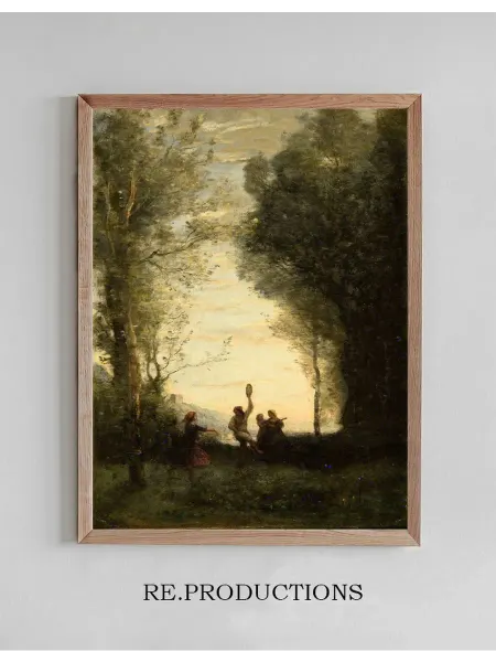 Re.productions Постер La Danse italienne - Jean-Baptiste-Camille Corot