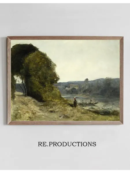 Re.productions Постер The Departure of the - Jean-Baptiste-Camille Corot
