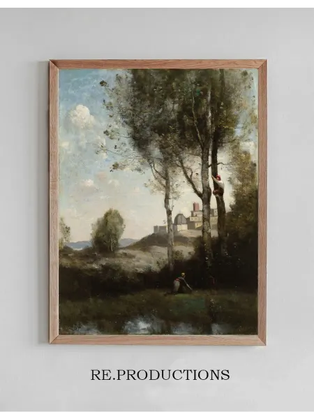 Re.productions Постер Les Dénicheurs Toscans - Jean-Baptiste-Camille Corot