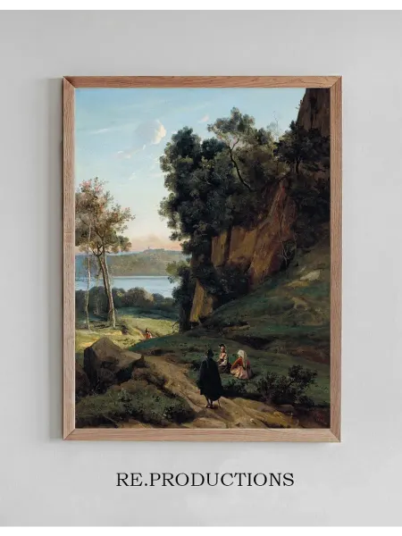 Re.productions Постер Italiens D’Albano - Jean-Baptiste-Camille Corot