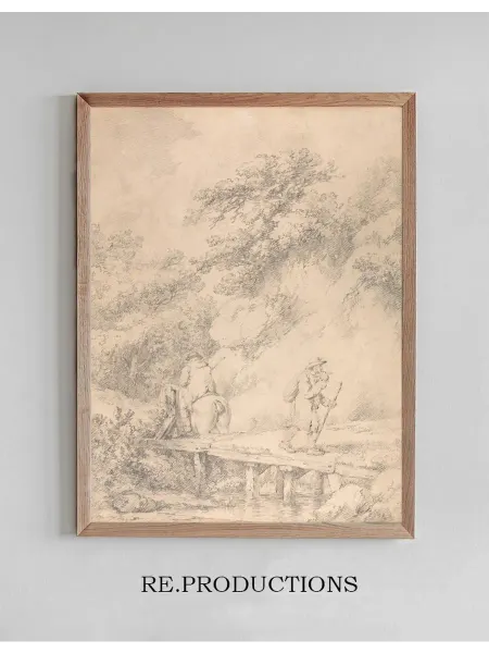 Re.productions Постер Two Men on a Country Road - George Morland