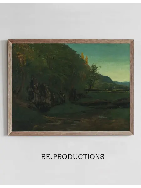 Re.productions Постер Landscape From Jura - Gustave Courbet