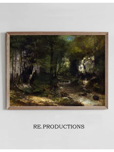 Re.productions Постер The Stream (Le Ruisseau du - Gustave Courbet