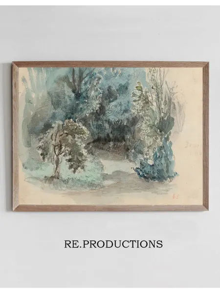 Re.productions Постер Vue présumée du jardin de - Eugène Delacroix