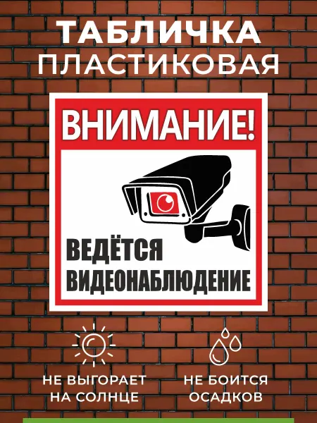 DelPRO Табличка Ведется видеонаблюдение уличная
