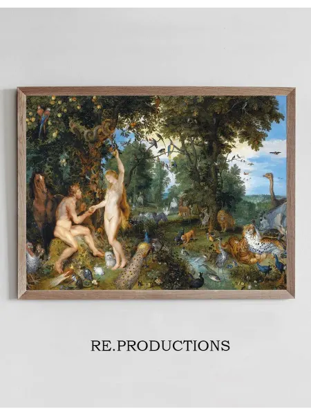Re.productions Постер The Garden of Eden with the - Peter Paul Rubens