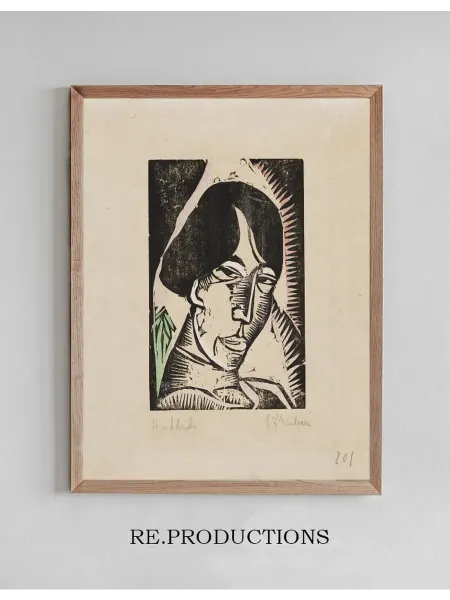 Re.productions Постер Head of Erna - Ernst Ludwig Kirchner