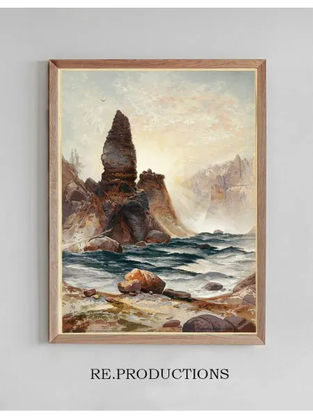 Re.productions Постер The Towers of Tower Falls - Thomas Moran