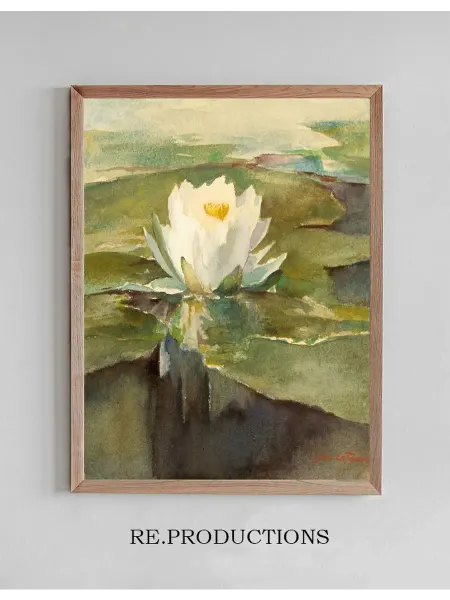 Re.productions Постер Water Lily in Sunlight - John La Farge