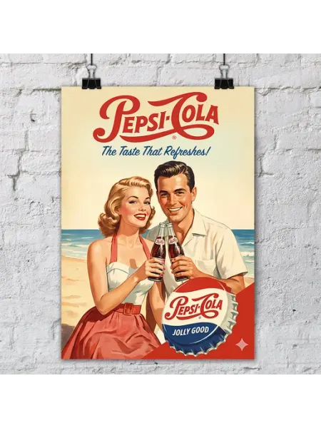 Janime Постер для интерьера Pepsi-Cola Jolly Good Vintage Ретро
