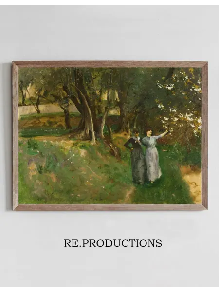 Re.productions Постер Landscape with Women in - John Singer Sargent