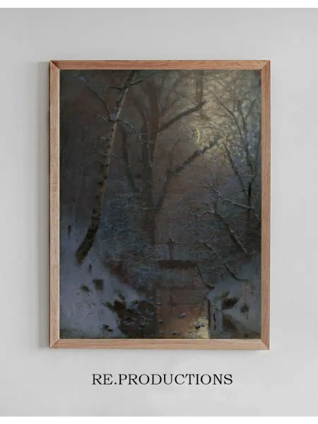 Re.productions Постер Winter. Winter Night - Ladislav Mednyánszky