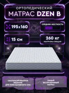 Матрас 160х195 ортопедический беспружинный Dzen B