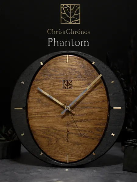 TimelessFlora Часы настенные интерьерные из массива дуба