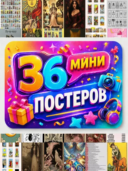 У Денчика Минипостеры 36 шт Карты таро