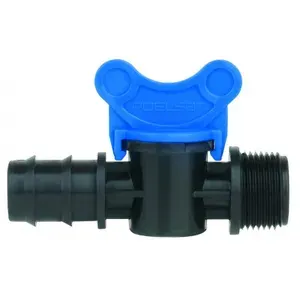 Кран стартовый для капельной трубки c наружной резьбой 16х1/2" (5 штук), POELSAN, Турция