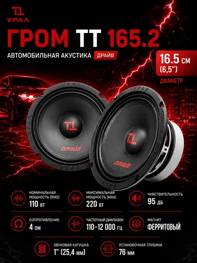 Автомобильные динамики Урал ТТ 165.2