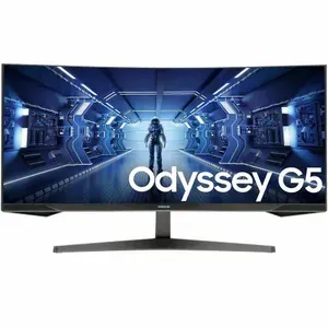 Samsung 34" Монитор C34G55TWWI (C34G55TWWI), VA, 3440x1440 Ultra WQHD, 165 Гц, Изогнутый экран, черный