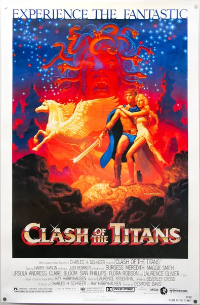 Плакат, постер Clash of the Titans (1981) (Битва титанов) на бумаге, размер 21х30см