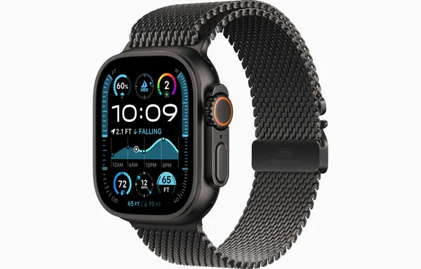 Apple Умные часы Apple Watch Ultra 2 49 мм (2024) Black Case with Titanium Milanese Loop (49mm, Black L, L)