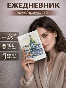 Ежедневник недатированный Санкт-Петербург. Дом Зингера, 168 листов, 1шт/уп