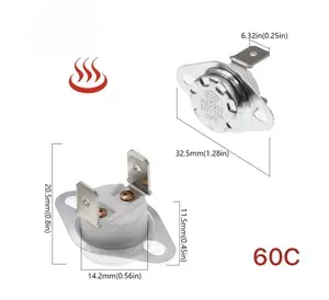 Керамический термостат KSD302 60*C 16A 250в НОРМАЛЬНОЗАМКНУТЫЙ
