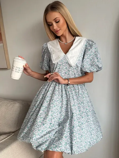 Otrada Fashion Платье летнее мини с воротником