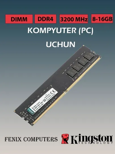 Оперативная память для ПК Kingston DDR4 8GB 16GB 3200 MHz DIMM OEM