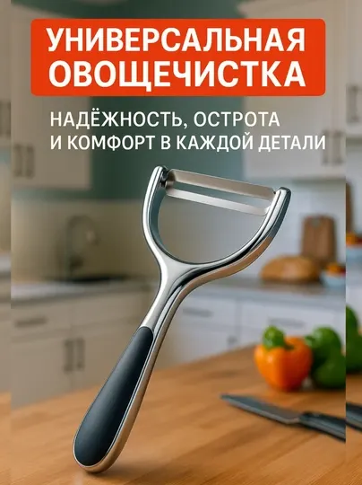 Овощечистка из нержавеющей стали, 17см