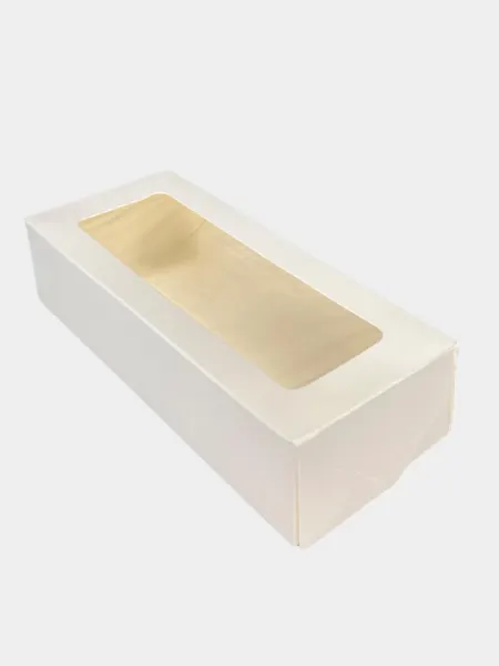 Крафт и белая коробка с окошком, универсальная, OSQ TABOX PRO 500, 17 * 7 * 4 см, 25 шт