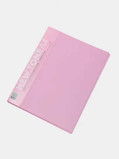 Папка Пластиковая NEWtone PASTEL Пион, А4ф, с пружинным скоросшивателем, с карманом корешок, 17 мм, 700 мкм