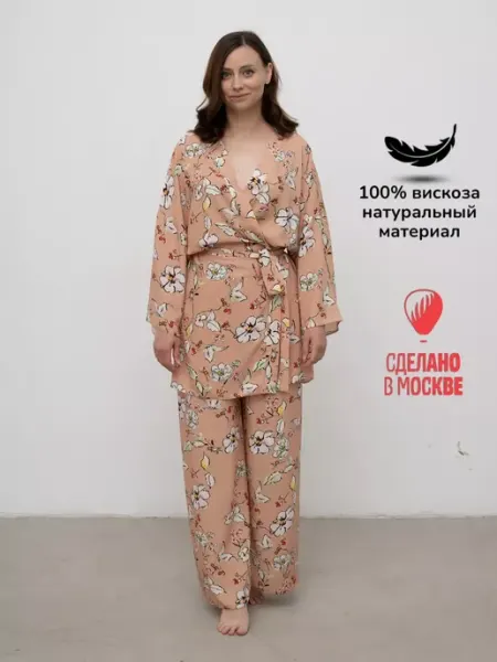 4nights Пижама женская со штанами, 100% вискоза