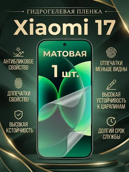 DifferentSHOP Гидрогелевая матовая защитная пленка Xiaomi 17 3шт