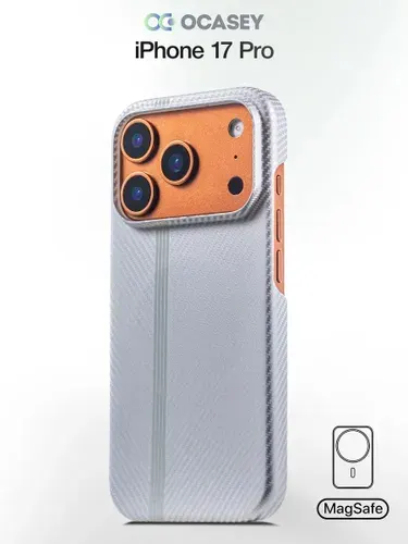 Чехол на iPhone 17 Pro карбоновый дизайн