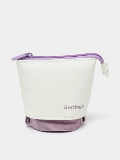Пенал стакан Berlingo Lilac case, 170 * 75 мм, экокожа