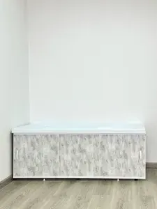 Экран под ванну Elegant 170 светло-серый бетон, раздвижной, фасад пластиковый (ПВХ), алюминиевый профиль