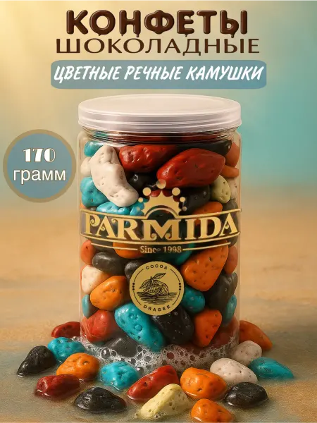 Parmida Конфеты шоколадные Речные Камушки цветные 170г