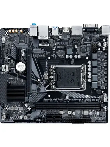 Материнская плата GIGABYTE H610M S2H V2 mATX LGA 1700 Intel H610 DDR5 M.2 SATA 3 4800 МГц