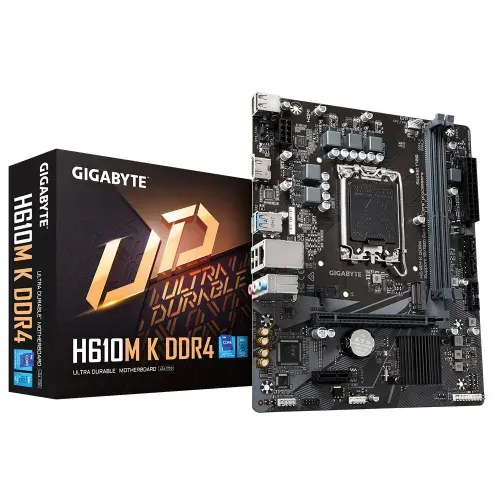 Материнская плата Gigabyte H610M K DDR4, RTL Socket 1700, IntelH610, 2xDDR4-3200
