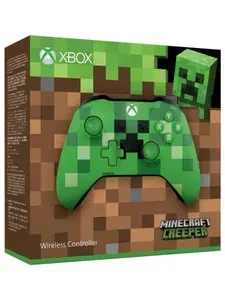 Геймпад беспроводной Minecraft Creper для Xbox One, Series X/S, с Bluetooth, зеленый (модель 1708, 3 ревизия)