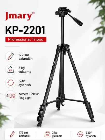 Штатив JMARY KP-2201 172см для телефона и камеры профессиональный трипод 3кг