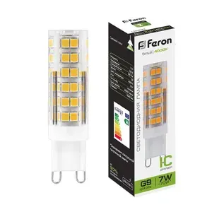 Лампа светодиодная Feron LB-433 G9 7W 175-265V 4000K комплект 10 штук, FERON 25767
