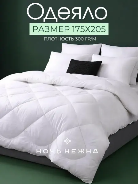 Ночь Нежна Одеяло 2 спальное всесезонное 175х205 гипоаллергенное