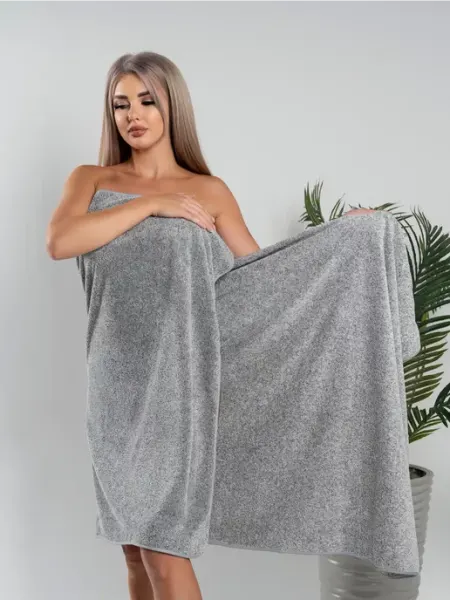 ADOL-TEX Полотенце банное из микрофибры большое 175х90 с петелькой