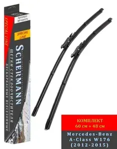 600 480 мм крепление Pinch Tab Щетки стеклоочистителя Мерседес А-класс Mercedes-Benz A-Class W176 (2012-2015) / Дворники Мерседес А 176, 60 см+ 48 см