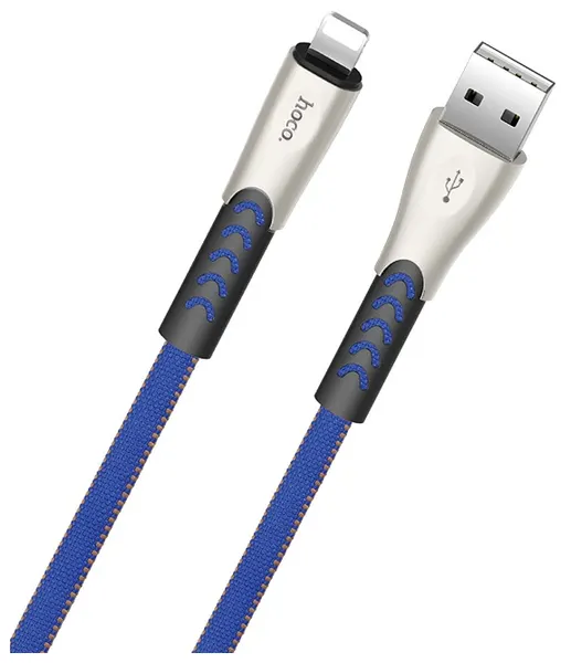 Кабель зарядки USB HOCO Superior U48, для устройств Apple, тканевая оплетка, длина 1,2 метра