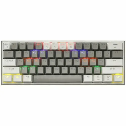Клавиатура игровая Redragon Defender Fizz 70675, Outemu+Brown, RGB-подсветкой, 61 клавиша