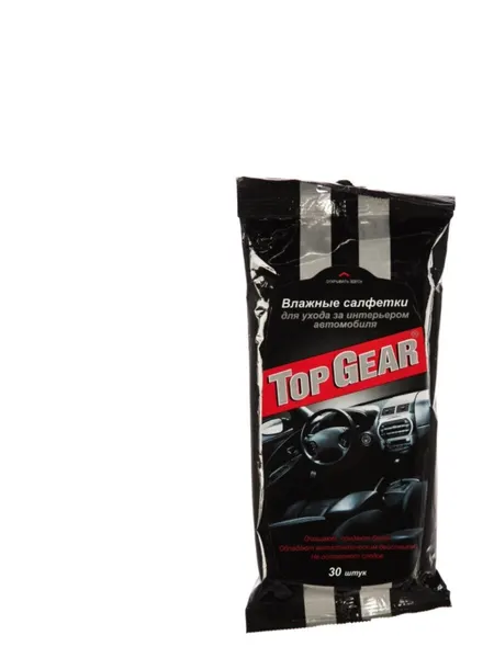 Салфетки влажные TG-48039 "TOP GEAR" для ухода за интерьером автомобиля (20х16см) в мягкой упаковке (60шт) авангард
