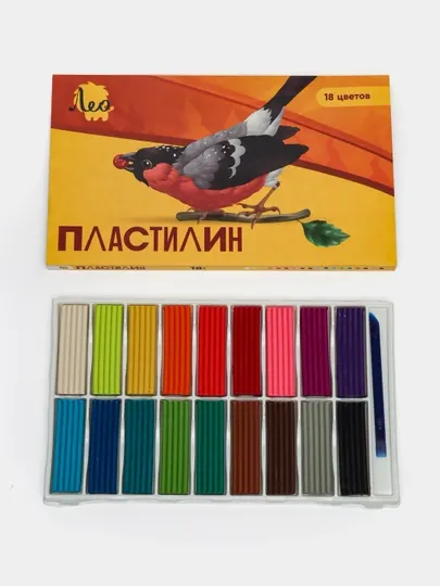 Пластилин "Лео" "Ярко" Пластилин классический LBMC-0118 360 г 18 цв